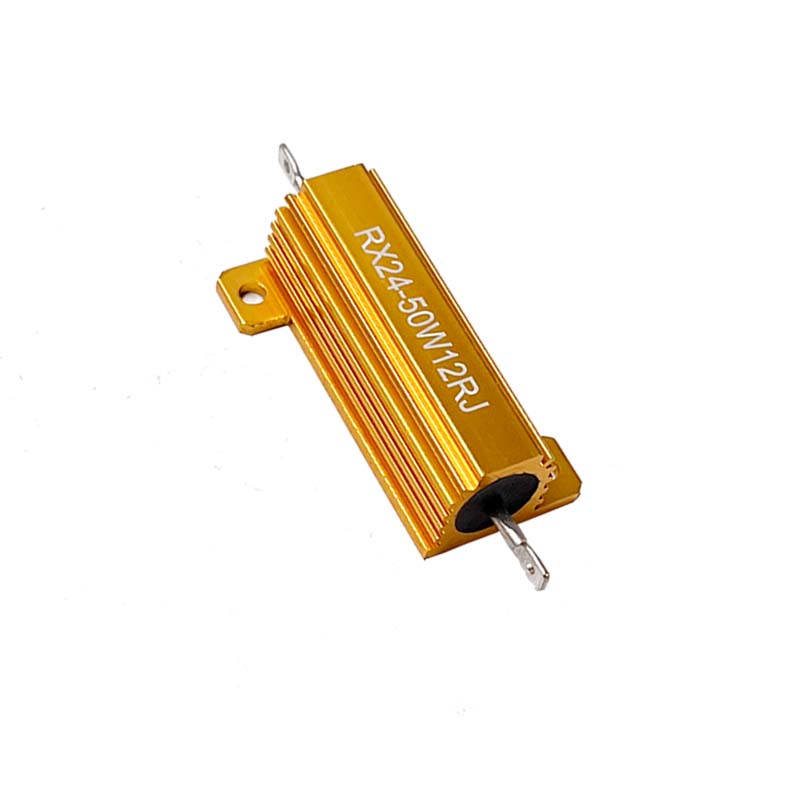 RX24 high-power 50W aluminum shell heat dissipation resistor 6R8R0.1R0.22R3R10R0.5R1R4.7R1K2R500R ohmic load resistor