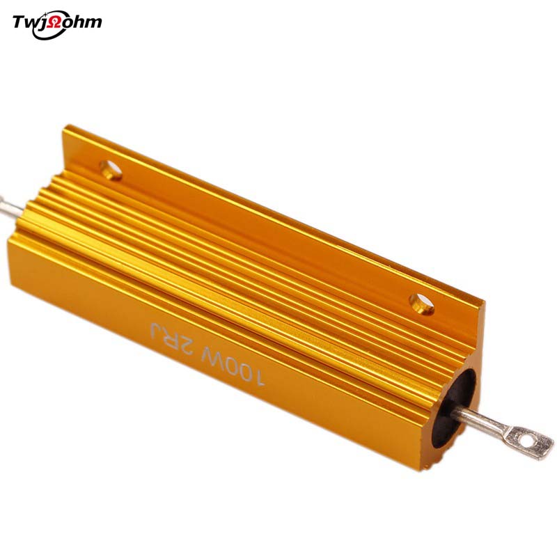 RX24-100Whigh-power gold aluminum shell winding resistor 100W30R10 ohms 100R1K2R8R6R load current limiting resistor