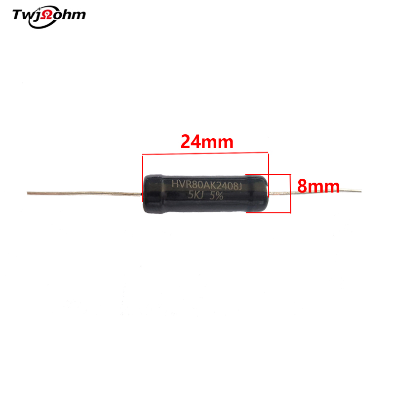 HVR80AK2408 thick film 3W glass glaze non-inductive high-voltage resistor