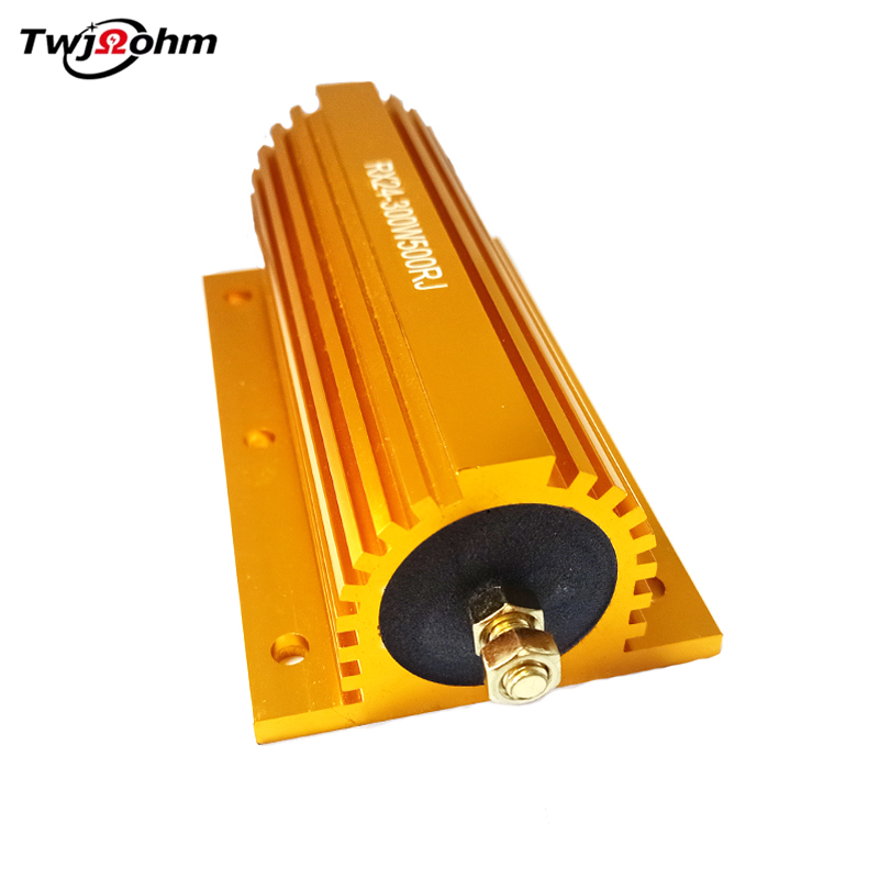 RX24 gold aluminum shell 300W high-power 1R2R/3R/4R/5R/6R/8R/10R300R200R current limiting winding resistor