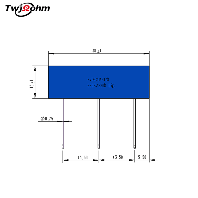 HVD82U3813分压电阻220K/220K厚膜无感高压电阻