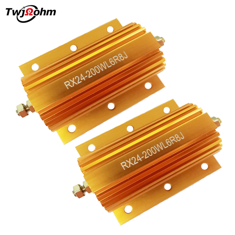 RX24-200WL high-power gold aluminum shell 1K2R/3R/4R/500R/6R/8R/10R300R200R load resistor