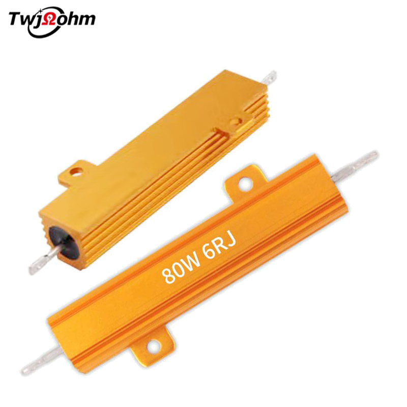 RX24-80W high-power aluminum shell resistor 1K30R500R 0.1R10R0.5R100R4R8R20 ohm current limiting load resistor