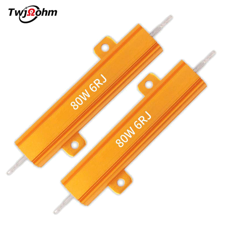 RX24-80W high-power aluminum shell resistor 1K30R500R 0.1R10R0.5R100R4R8R20 ohm current limiting load resistor