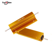 RX24-100Whigh-power gold aluminum shell winding resistor 100W30R10 ohms 100R1K2R8R6R load current limiting resistor