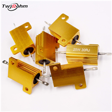 RX24-25W high-power gold aluminum shell resistor 1K30R500R 0.1R10R0.5R100R2R8R20 ohm current limiting winding resistor