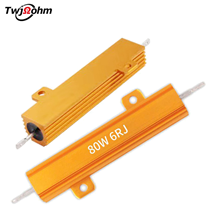 RX24-80W high-power aluminum shell resistor 1K30R500R 0.1R10R0.5R100R4R8R20 ohm current limiting load resistor